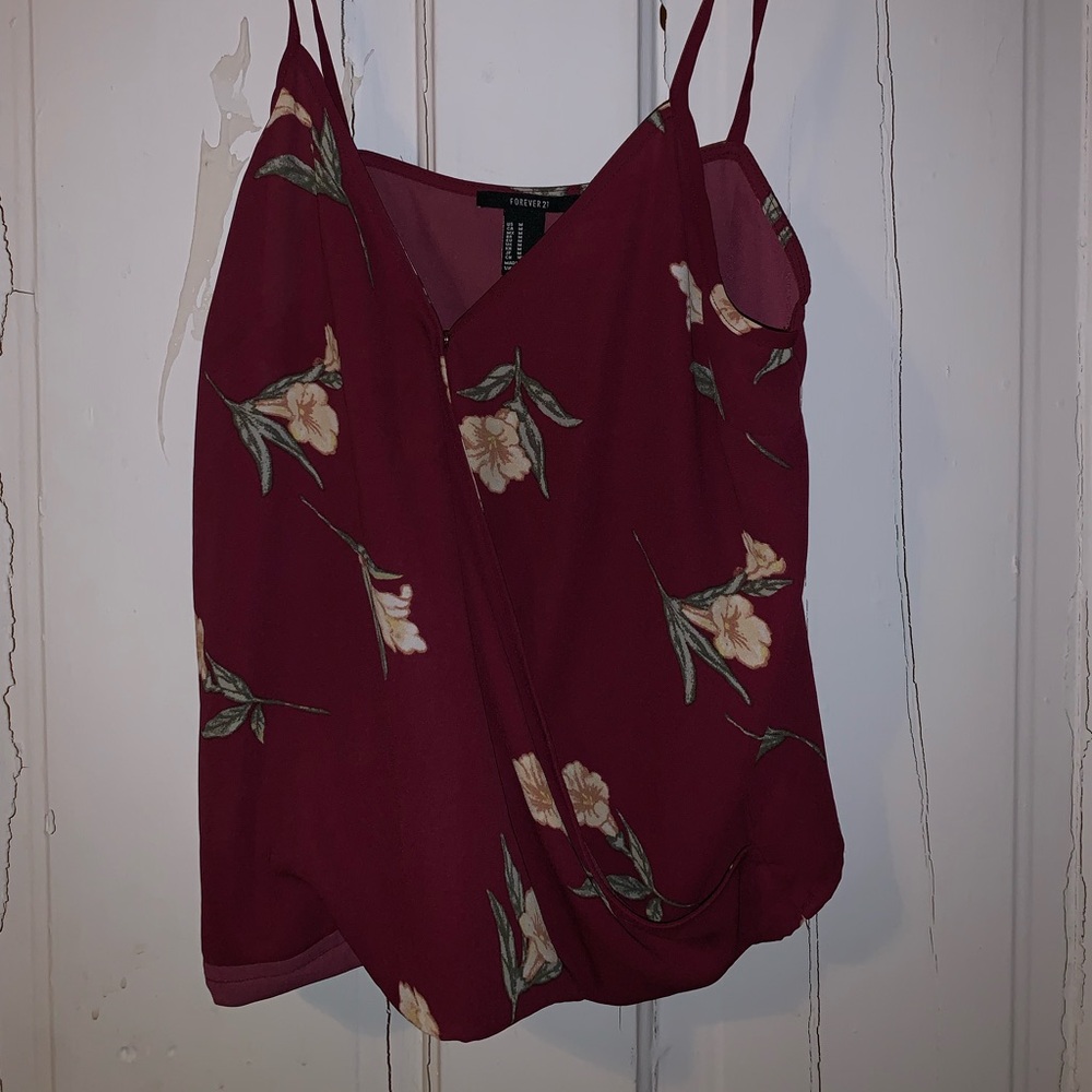 Cross over floral top